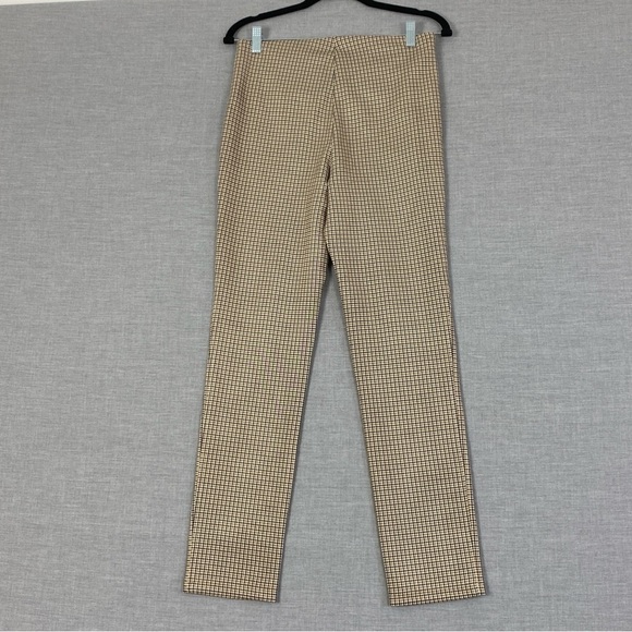 NEW Adrianna Papell Houndstooth Pants Pull On Size 6 Mustard Square Plaid - Picture 2 of 12